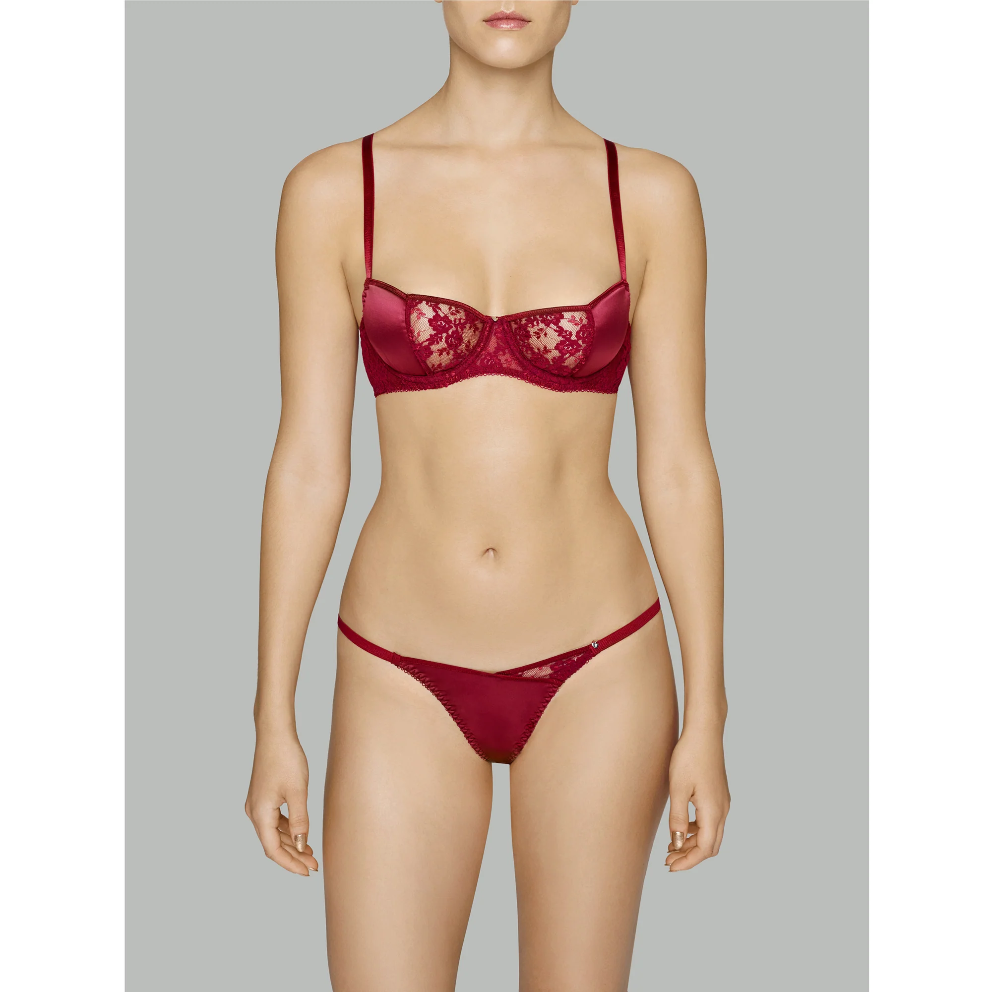 Coco de Mer Lucky Red Balcony Bra - Image 3